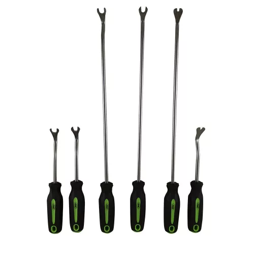 JBM Patentkiszedő és kárpitbontó karosszéria feszítőkar készlet villás fejjel, 4,5–10,3 mm, 240 / 490 mm, 6 részes (53110)
