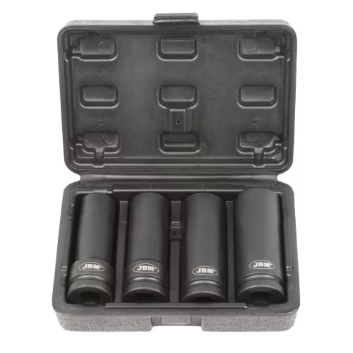 JBM Kerékőr csavar kiszedő gépi dugókulcs készlet 1/2”, 17–22 mm, 4 részes (53197)