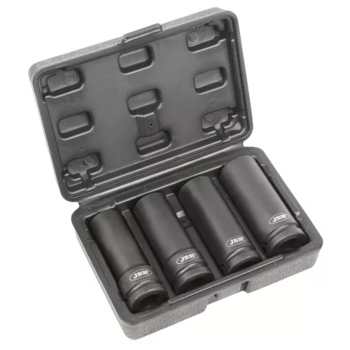 JBM Kerékőr csavar kiszedő gépi dugókulcs készlet 1/2”, 17–22 mm, 4 részes (53197)
