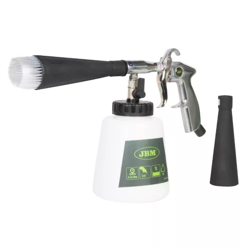 JBM Autókárpit- és beltértisztító pisztoly, pneumatikus Tornador, 1000 ml, 6–9,2 bar (53204)