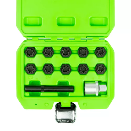 JBM Kerékőrkulcs készlet Mercedes biztonsági kerékcsavarokhoz, 1/2”, 12 részes (53328)