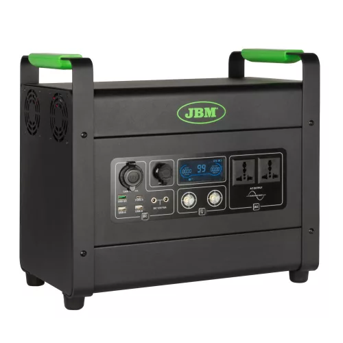 JBM Hordozható energiaállomás 3000 W, 1920 Wh LiFePO4 akkumulátorral (53970)