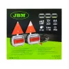 JBM Utánfutó lámpa készlet mágneses rögzítéssel, 2 LED lámpa + 2 háromszög fényvisszaverő, 12–24 V, IP65 (54162)