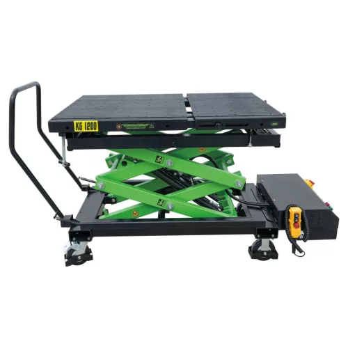 JBM Hidraulikus akkumulátor-emelő asztal elektromos járművekhez 1200 kg, 650–1840 mm (54564)