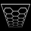 JBM Hexagon LED mennyezeti műhelyvilágítás szett, 615 W, 83 640 lm, 2435 × 4845 mm (54805)