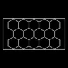 JBM Hexagon LED mennyezeti műhelyvilágítás szett, 615 W, 83 640 lm, 2435 × 4845 mm (54805)