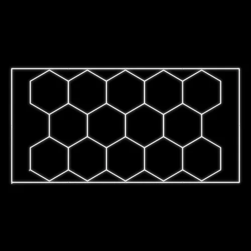 JBM Hexagon LED mennyezeti műhelyvilágítás szett, 615 W, 83 640 lm, 2435 × 4845 mm (54805)