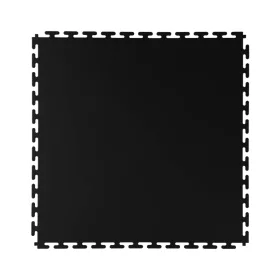   JBM Műhelypadló burkolólap PVC-ből, fekete, 500 × 500 × 6 mm, 15 t/m² felületi terhelhetőség (55044)