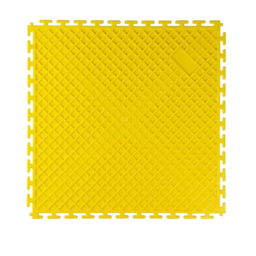 JBM Műhelypadló burkolólap PVC-ből, sárga, 500 × 500 × 6 mm, 15 t/m² felületi terhelhetőség (55048)