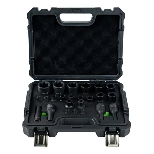 JBM Torx Plus dugókulcs készlet Tesla járművekhez, 5 és 6 lebenyes, 1/4”–1/2”, 24 részes (55123)
