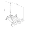 JBM Futómű- és kormányholtjáték-vizsgáló mozgatható platformmal, 800 kg, 330 mm kerékszélességig (55124)
