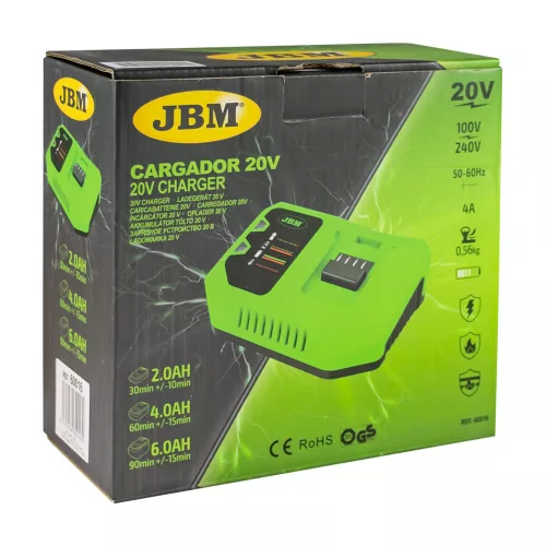 JBM Akkumulátortöltő JBM 20 V-os Li-ion akkumulátorokhoz, 4 A (60016)
