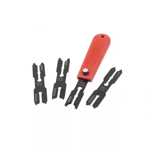 KROFtools E-biztosítógyűrű ki- és beszerelő készlet, 6–9 mm, 5 részes (0225)