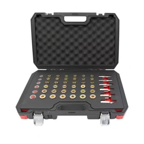KROFtools Olajteknő menetjavító készlet, 114 részes – M13, M15, M17, M20, M22 (1040)
