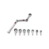 KROFtools Csuklós racsnis csillagkulcs készlet 9 részes, metrikus, 8–19 mm (1130)