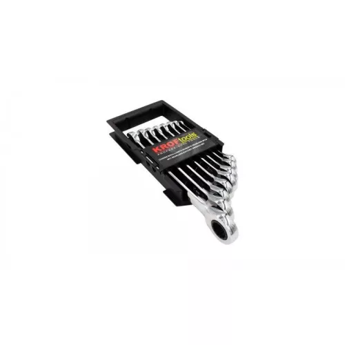 KROFtools Fokozatmentes racsnis csillag-villás kulcs készlet, 8 részes 8-19 mm (1134)