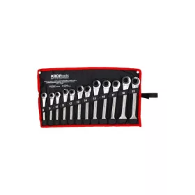   KROFtools  Speciális gyűrüs racsnis csillag-villáskulcs készlet 12 részes (120200)