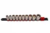 KROFtools Dugókulcskészlet tartósínen 1/2”, 10–22 mm,  10 részes, 12 szögü  (1234)
