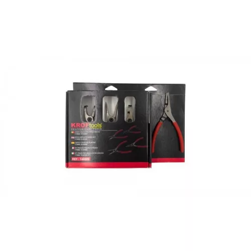 KROFtools Seegergyűrű fogó készlet 175 mm, 19–60 mm, 4 részes (140000)