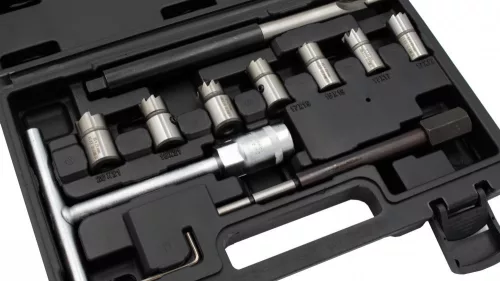 KROFtools Injektorülék tisztító maró készlet 11 részes, 15–20 mm marófejekkel (1920)