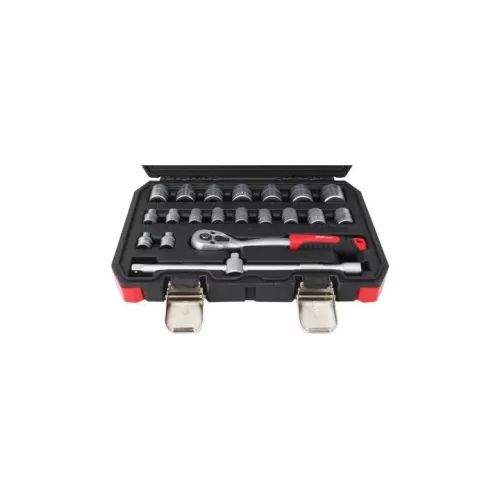 KROFtools Dugókulcs készlet 3/8” hajtással, 6–24 mm, mélyfejekkel, 35 részes (2035)