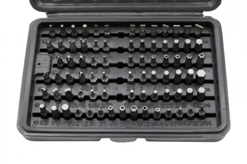 KROFtools Bit készlet 100 részes, 1/4”, speciális csavarprofilokkal (2100)