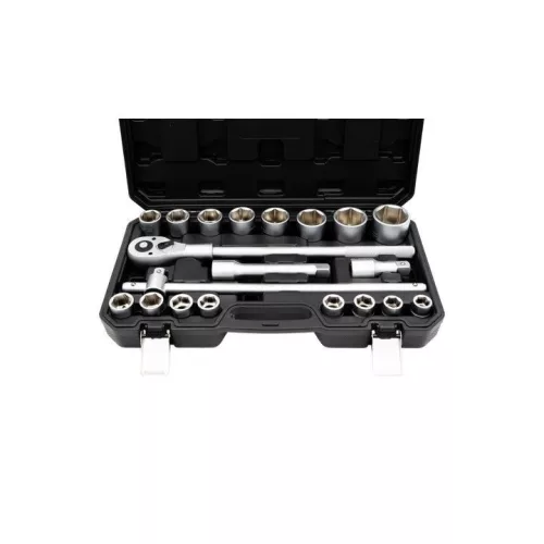 KROFtools Hatlapfejű dugókulcs készlet 3/4"-os , 21 darabos 19-50 mm (2123)