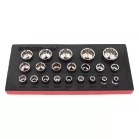   KROFtools Dugókulcs készlet 12 szögű kivitelben, 1/2”, 8–36 mm, 21 részes (2125)