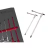 KROFtools Csúszófejes T-szárú Torx kulcskészlet T10-T50, 9 részes, szivacs tálca (234800)