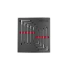 KROFtools Csúszófejes T-szárú Torx kulcskészlet T10-T50, 9 részes, szivacs tálca (234800)