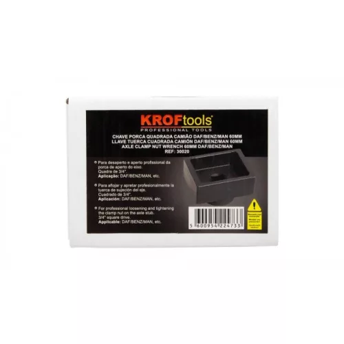 KROFtools Tengelycsonk szorítóanya kulcs 60 mm, DAF, Mercedes-Benz és MAN teherautókhoz (30020)