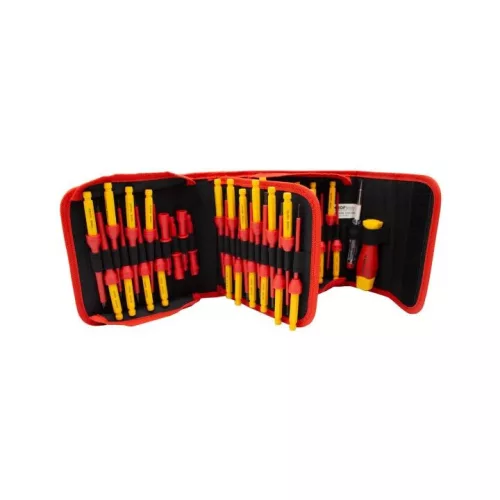 KROFtools  VDE Szigetelt villanyszerelő szerszámkészlet, kofferban, 111 részes (3022)