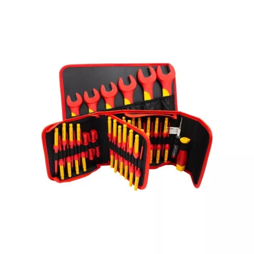 KROFtools  VDE Szigetelt villanyszerelő szerszámkészlet, kofferban, 111 részes (3022)