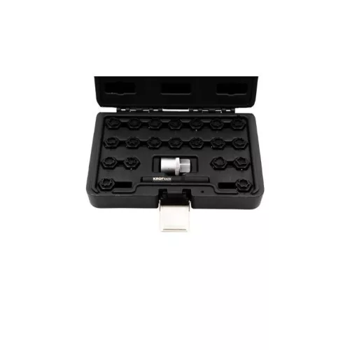 KROFtools Kerékőr leszedő készlet Audihoz, 22 részes, 1/2”, T40073 (3070)