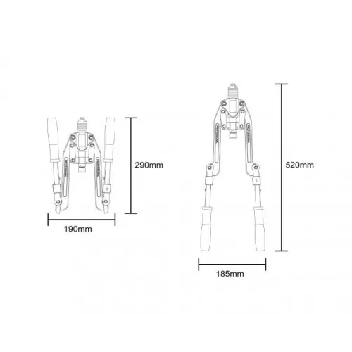 KROFtools Szegecsanya-húzó készlet  (3734)