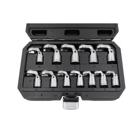   KROFtools Csuklós körmöskulcs készlet 3/8", 12 részes – 8–19 mm (3830)