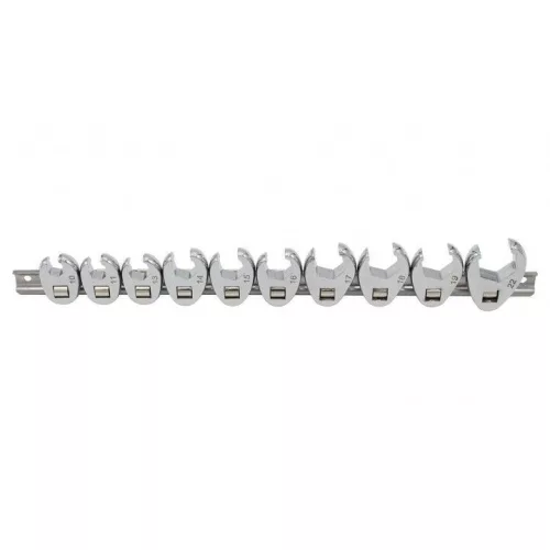 KROFtools Hollanderkulcs fej készlet 3/8”, 10 részes, nyitott villás dugókulcs 10–22 mm (3835)