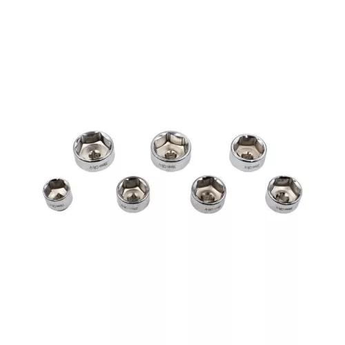 KROFtools Olajszűrőkulcs-készlet 3/8″ meghajtással, 24–38 mm, 7 részes (4087)