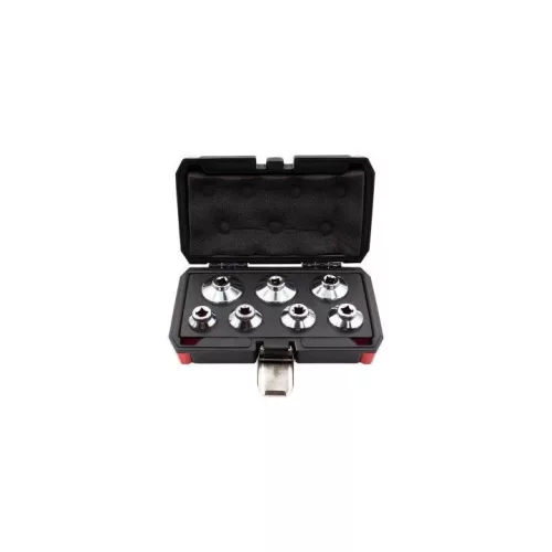 KROFtools Olajszűrőkulcs-készlet 3/8″ meghajtással, 24–38 mm, 7 részes (4087)