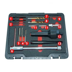   KROFtools Sérült/beletört izzítógyertya kiszerelő és menetjavító készlet – M8, M10 (4445)