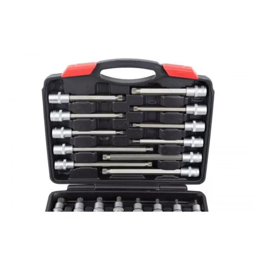 KROFtools XZN bitfej készlet 1/2”, M5–M16, 26 részes (6026)