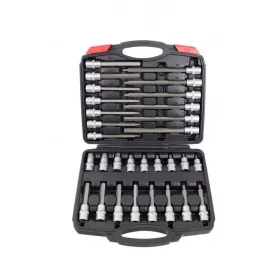   KROFtools Imbusz bitfejes dugókulcs készlet 1/2”, H5–H19, 30 részes (6030)
