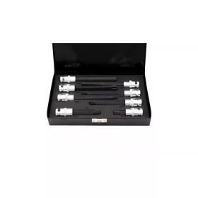   KROFtools Hengerfejcsavar bit-dugókulcs készlet 1/2”, RIBE / XZN / Torx, 8 részes (6093)