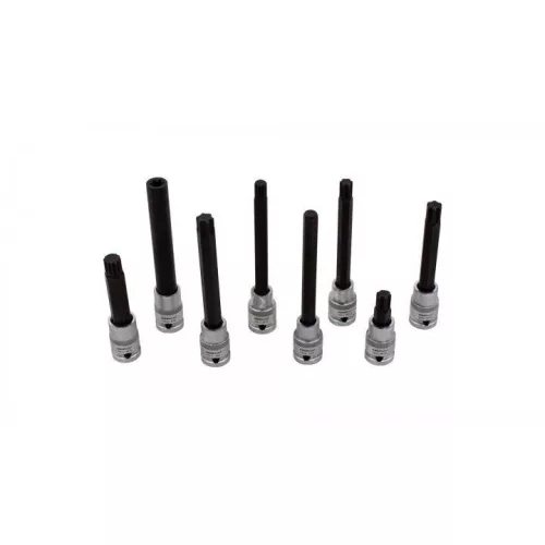 KROFtools Hengerfejcsavar bit-dugókulcs készlet 1/2”, RIBE / XZN / Torx, 8 részes (6093)