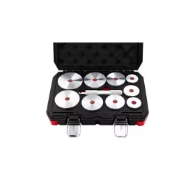   KROFtools Csapágy- és tömítés ki-/beszerelő készlet, 39,5–81 mm, 10 részes (6312)