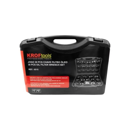 KROFtools Olajszűrő leszedő készlet 65–120 mm, 30 részes (6515)