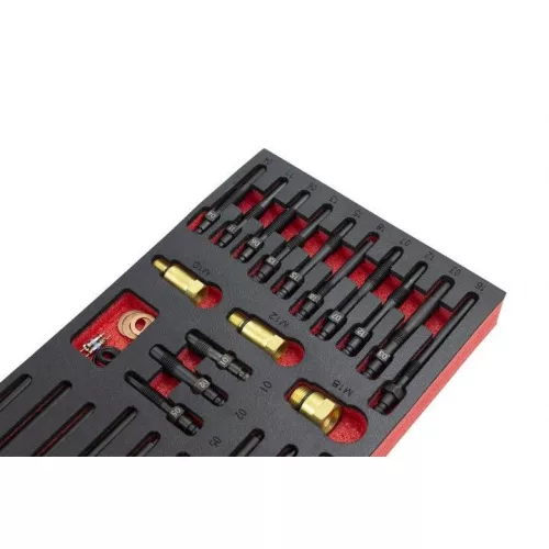 KROFtools Adapterkészlet kompresszió- és nyomásveszteség-mérőhöz.  30 RÉSZES (8113)