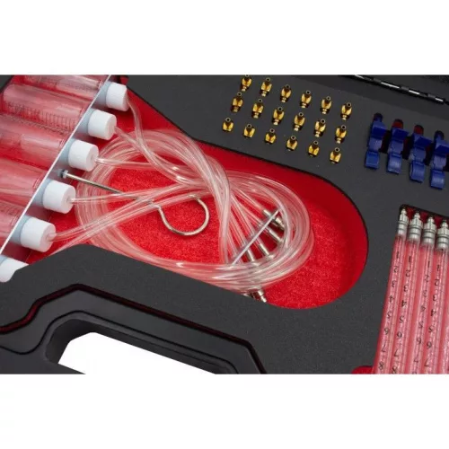 KROFtools Common Rail porlasztó visszafolyásmérő készlet 24 adapterrel, Bosch Denso Delphi Siemens injektorokhoz (8114)