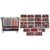 KROFtools SZERSZÁM SZEKRÉNY ( műhelykocsi )14 FIÓKOS, 353 DB szerszámmal(8354)
