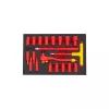 KROFtools Villanyszerelő VDE szigetelt 1/2"-os dugókulcs és villáskulcs készlet, 20 db-os  (8360)